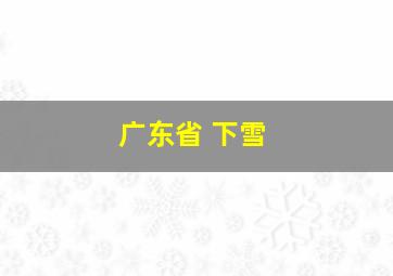 广东省 下雪